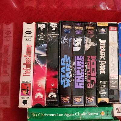 Lot VHS Tapes Star Wars Batman Star Trek Charlie Brown & More