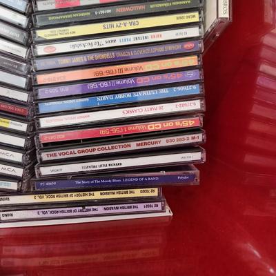 Large Lot Music CDs w Tote Hollies, Doo Wop, Party Rock, Jazz , See Pics