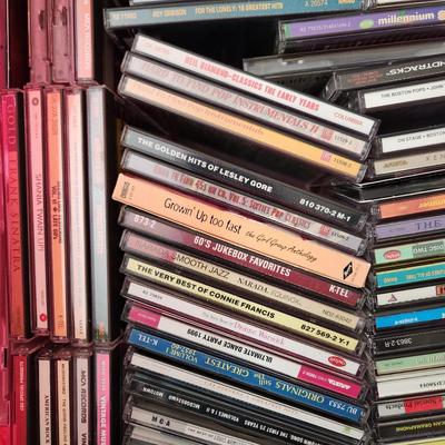 Large Lot Music CDs w Tote Hollies, Doo Wop, Party Rock, Jazz , See Pics