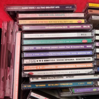 Large Lot Music CDs w Tote Hollies, Doo Wop, Party Rock, Jazz , See Pics