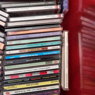 Large Lot Music CDs w Tote Hollies, Doo Wop, Party Rock, Jazz , See Pics