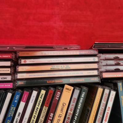 Large Lot Music CDs w Tote Hollies, Doo Wop, Party Rock, Jazz , See Pics