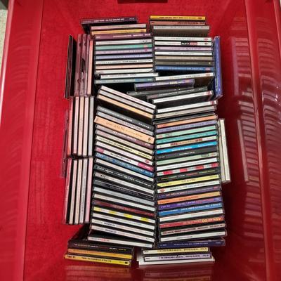 Large Lot Music CDs w Tote Hollies, Doo Wop, Party Rock, Jazz , See Pics
