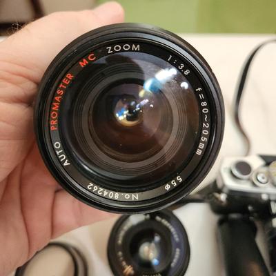 Vintage Olympus OM-1 SLR Camera w Lens Flash Winder