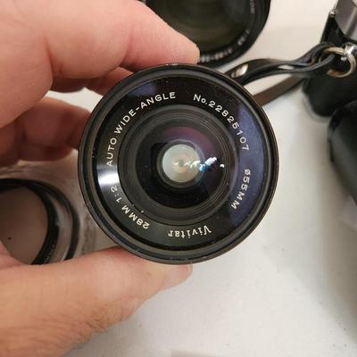 Vintage Olympus OM-1 SLR Camera w Lens Flash Winder