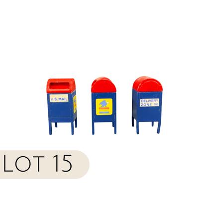 Lot 15 | Three (3) Snow Village Mail Boxes