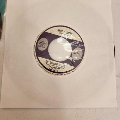 Collection Lot of 7 Rolling Stones Records 45 RPM Vinyl
