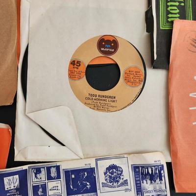 Another Large Lot of Vinyl Records 45 RPM Edgar Winter Carpenters, CSNY , Barbarians , 5th Dimensions & More See pic