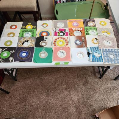 Lot of Vinyl Records 45 RPM Records Happenings Sonny & Cher Zombies Uncle Jack Mocedades
