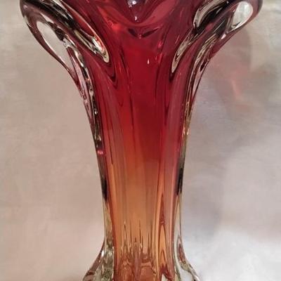Chambord Murano Glass Vase from Fratelli Toso, Italy, 1940s
