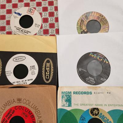 Lot of Vinyl Records 45 RPM Mary Hopkin Hollies Seekers Newbeats War Stealers Wheel see pics