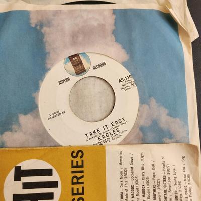 Lot of Vinyl Records 45 RPM Rolling Stones Mama Cass CCR Animals James Taylor Argent Eagles