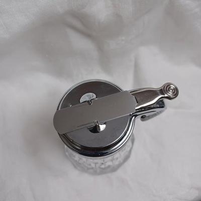 Fostoria American Metal Drip cut Syrup Server