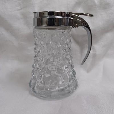 Fostoria American Metal Drip cut Syrup Server