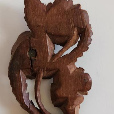 Hand-Carved Wood Swiss Bookmark with Stanhope Viewer