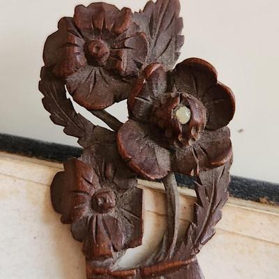 Hand-Carved Wood Swiss Bookmark with Stanhope Viewer