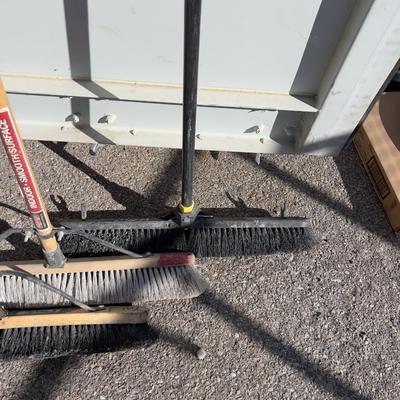 3 Push Brooms 