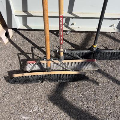 3 Push Brooms 