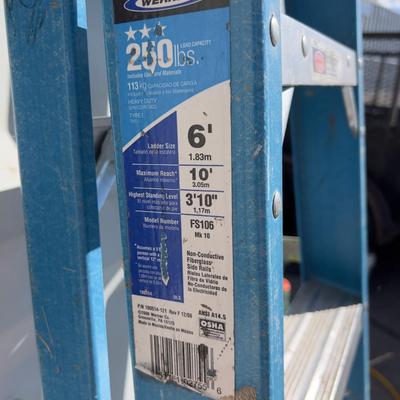 Werner 6 Foot Step Ladder, Blue