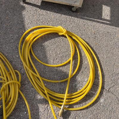(2)   50 foot quick connect air hoses YELLOW 