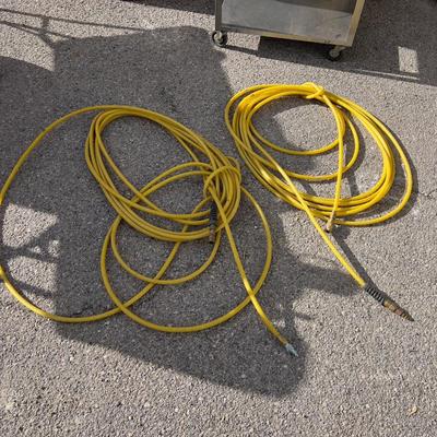 (2)   50 foot quick connect air hoses YELLOW 