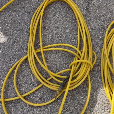 (2)   50 foot quick connect air hoses YELLOW 