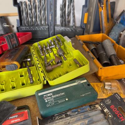 Shelf full of BITS; Screw Bits, Drill Bits 