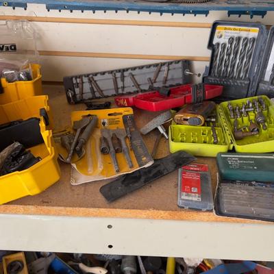 Shelf full of BITS; Screw Bits, Drill Bits 