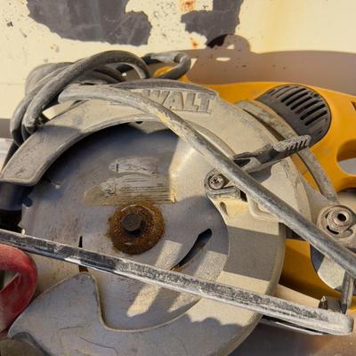 A DEWALT & A SKIL Worm Drives 