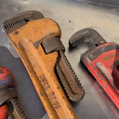 3 Pipe Wrenches 