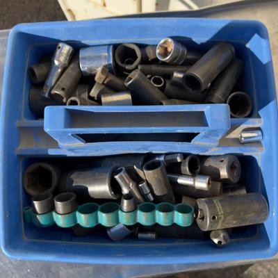Small Tote of Sockets Mostly 1/2" 