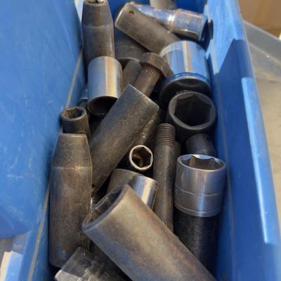 Small Tote of Sockets Mostly 1/2" 