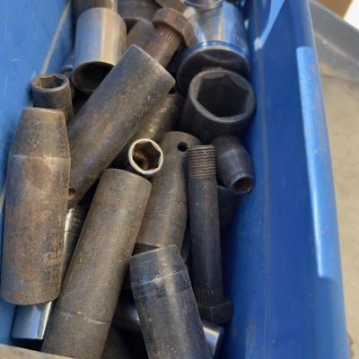 Small Tote of Sockets Mostly 1/2" 