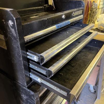 HUSKY Tool Chest Black Metal Top & bottom Rolling 