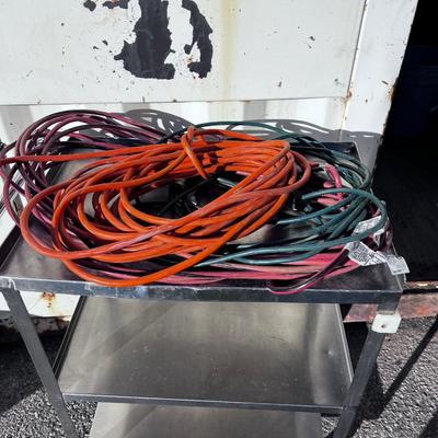 Orange, Red and Green Extension Cords