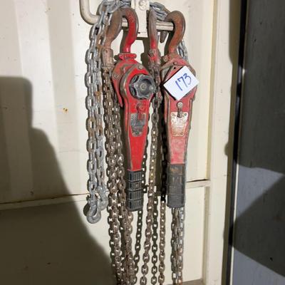 2 Chain Hoists w/chain