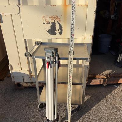 Level Rod and Tripod Legs 
