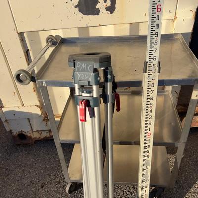 Level Rod and Tripod Legs 