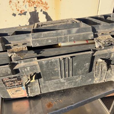 Plastic Tool Box with Carpet Tools 