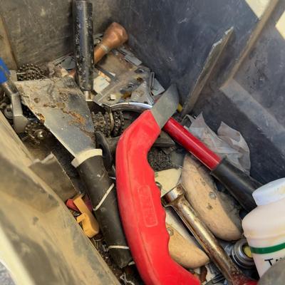 Plastic Tool Box with Carpet Tools 