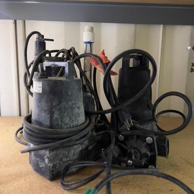 3 Sump Pumps and a Sprinkler Valve