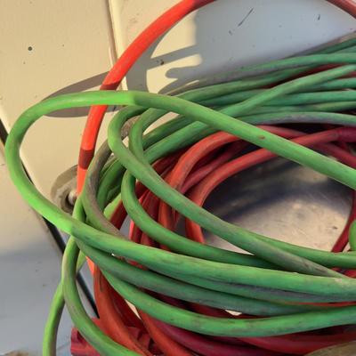 Red, Green and Orange Extension Cords