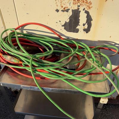 Red, Green and Orange Extension Cords
