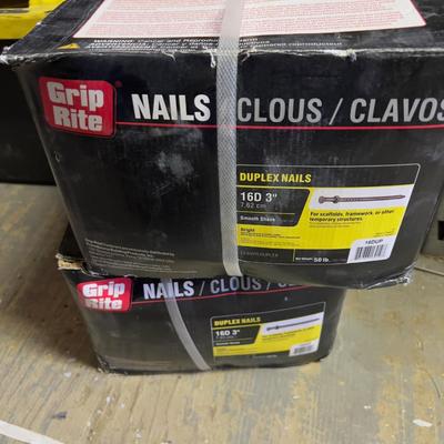 (2) 50 Pound Boxes of 16 Penny Duplex Nails