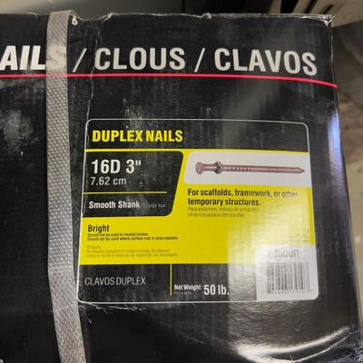 (2) 50 Pound Boxes of 16 Penny Duplex Nails