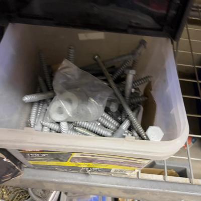 4 Large Containers of Bolts 