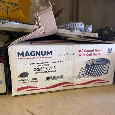 Several Boxes of Coiled Roofing Nails 