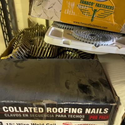 Several Boxes of Coiled Roofing Nails 