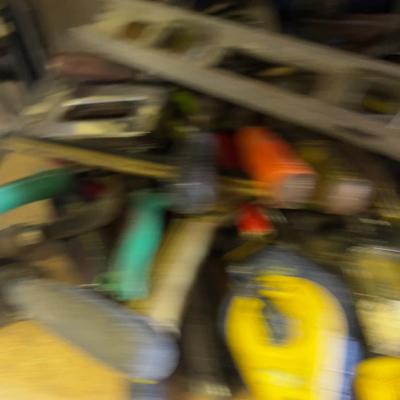 Large Piles of Hand Tools and Drill Bits. 
