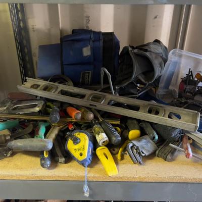 Large Piles of Hand Tools and Drill Bits. 
